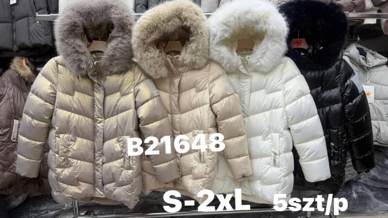 Kurtki damskie zimowe Roz S-2XL, 1 Kolor Paczka 5 szt